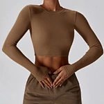 athletic long sleeve crop top